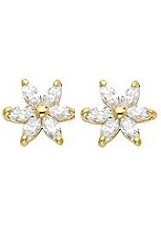 adorable small yellow gold earrings for babies